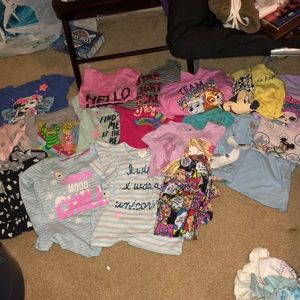 21 Bundle of girls shirt 1 pants, 1 dress clothing